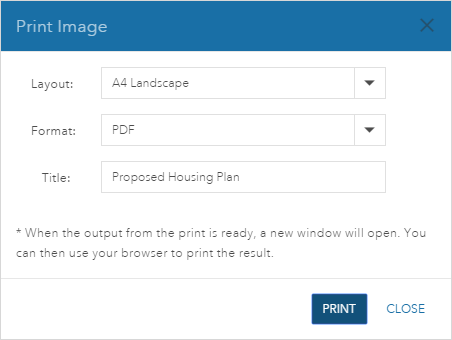 Print Image dialog box Print Image dialog box