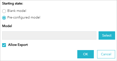 Pre-configured model option Pre-configured model option